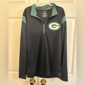 green bay packers quarter zip, worn once